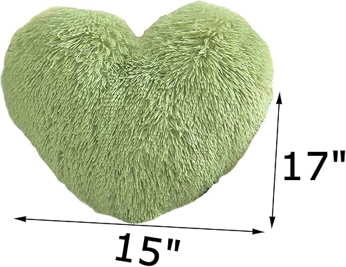 Miniatura 2 de MorroMorn Almohadas esponjosas de corazón, almohada decorativa peluda para sofá cama, bonitos regalos de decoración de habitación para mujeres y