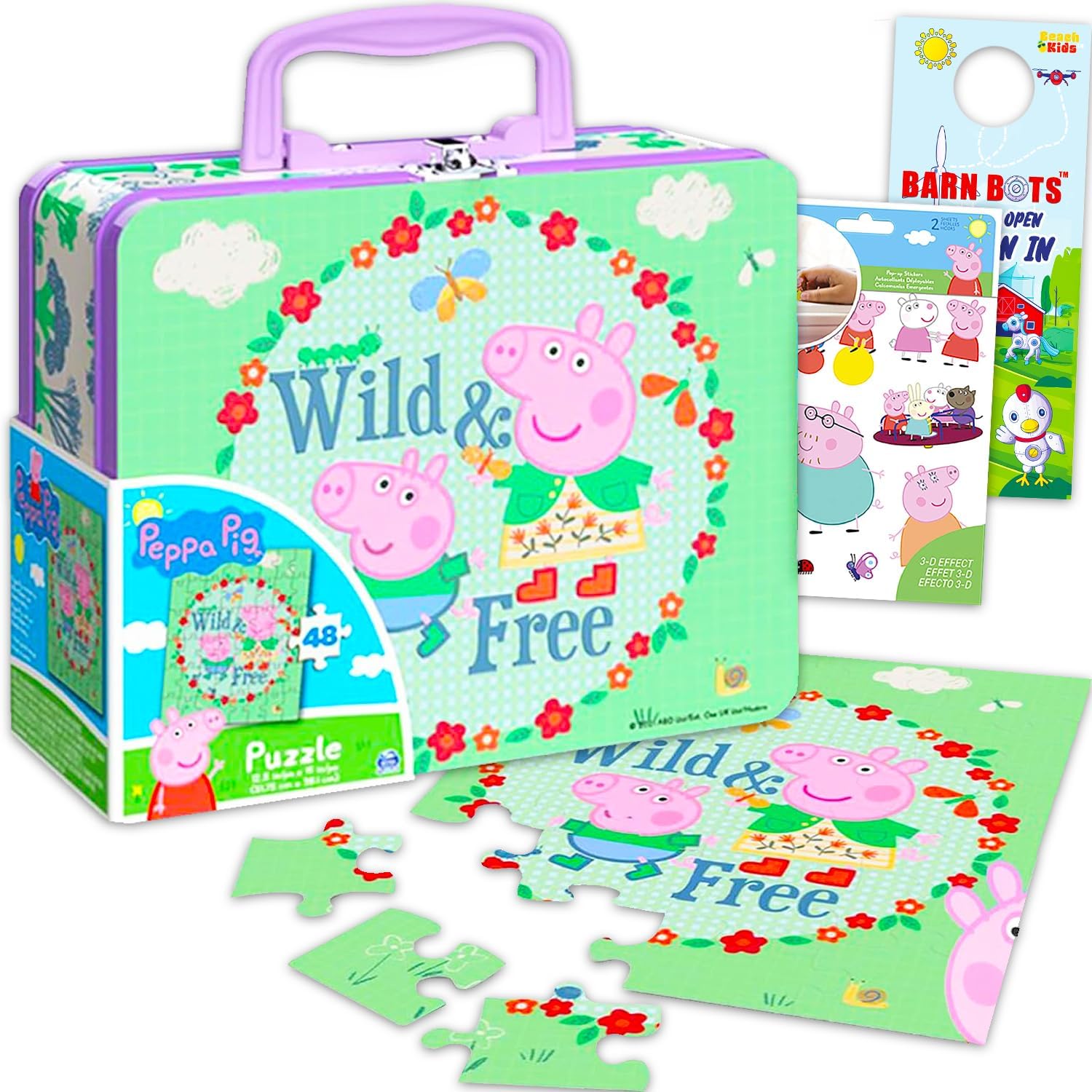 Peppa Pig Tin Lunch Box with Puzzle Bundle