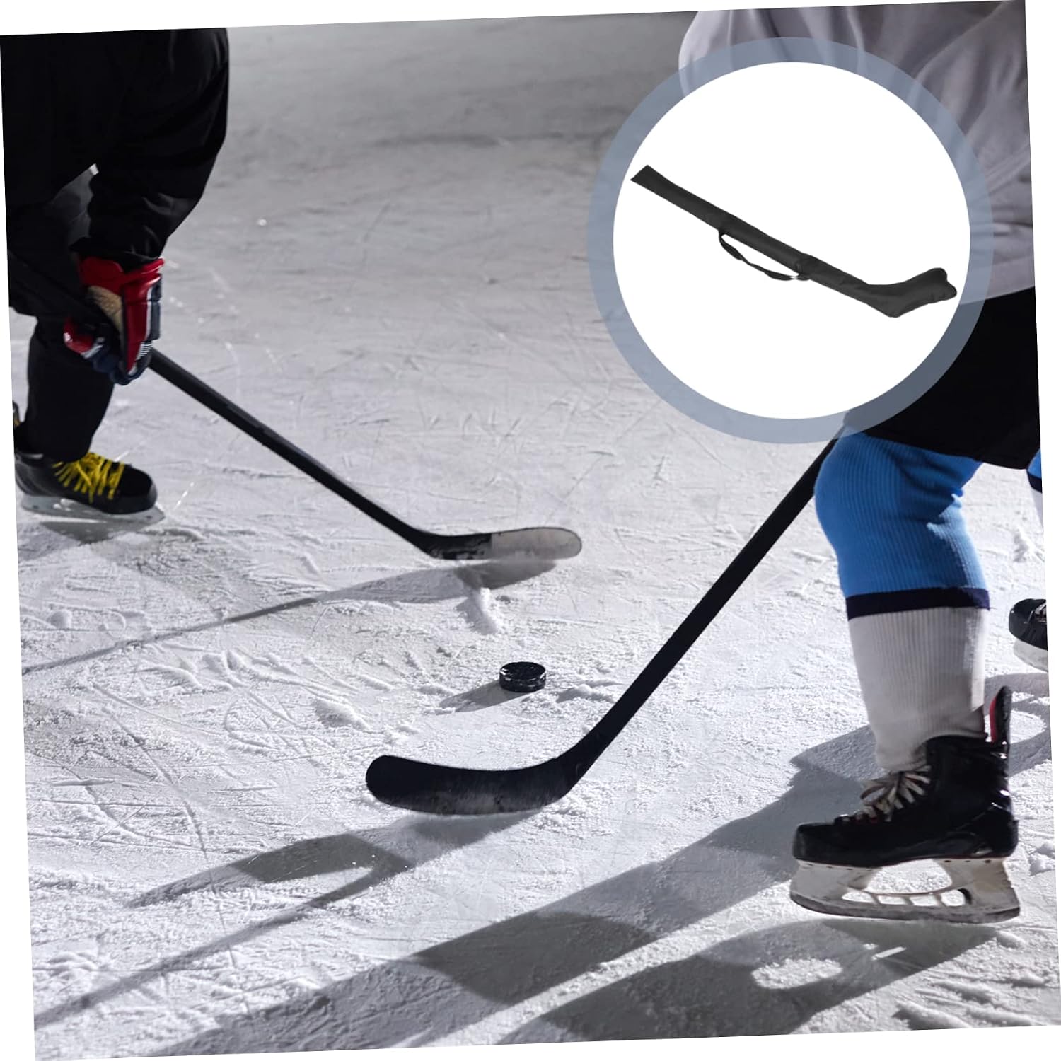 Hockey Stick Carrier Bag Portable Ice Hockey Stick Bag Wear-Resistant Travel Carrying Pouch for Players