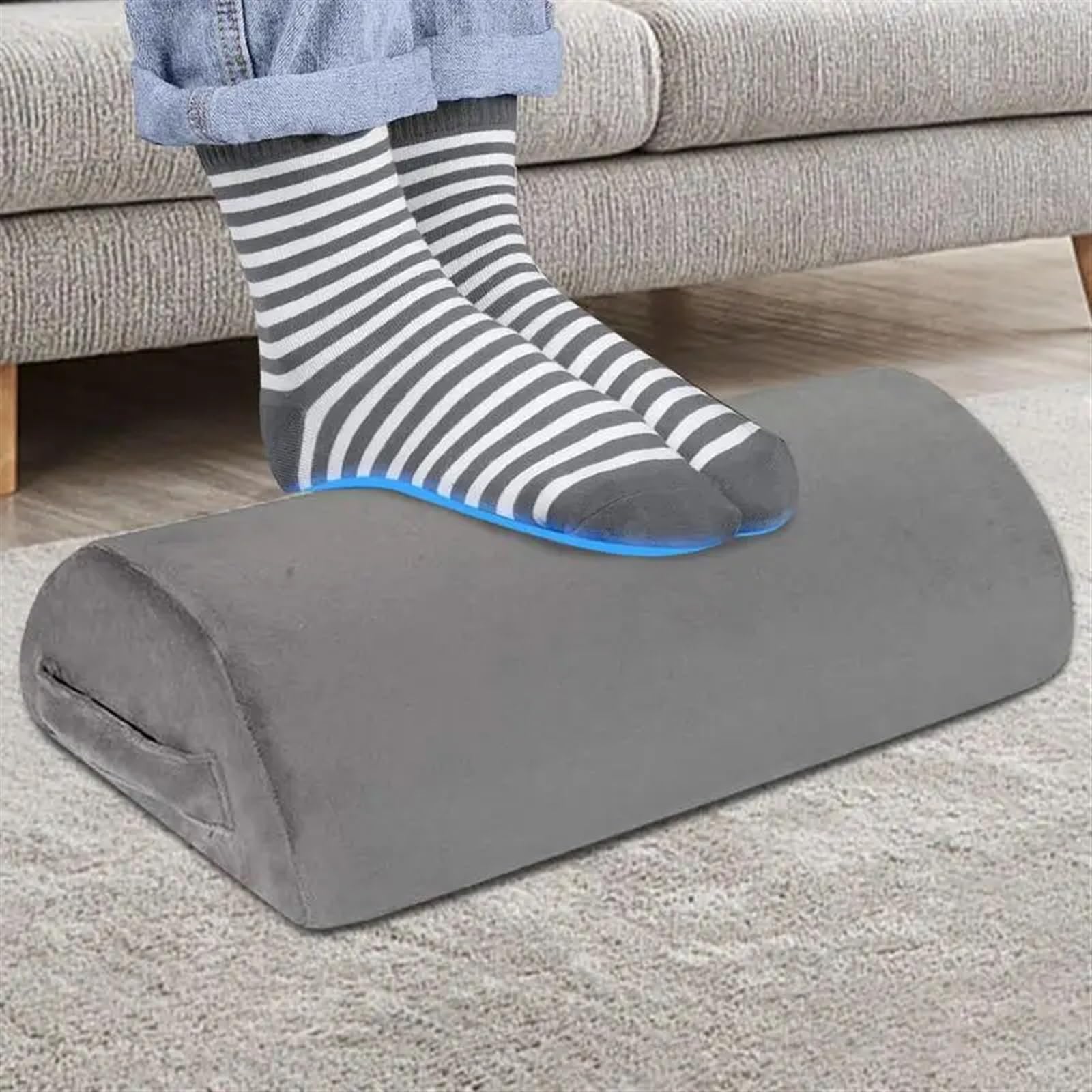 Podnóżek biurowy, Ergonomiczny podnóżek pod biurkiem z pianki Memory - wielokolorowy(Gray)