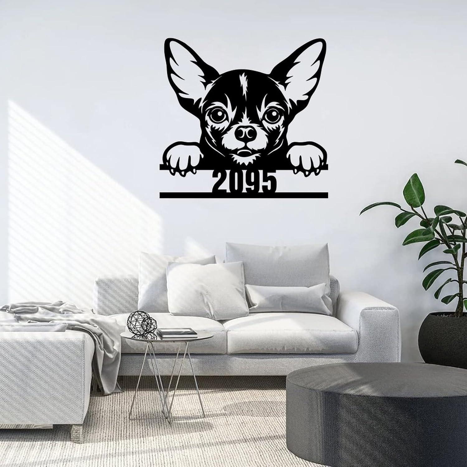 Funlucy Gift for Dog Owner Address Sign Personalized House Number Plaque Pet Dog Metal Sign Dog House Decor Animal Lover Sign Pet Wall Art Personalized Metal Signs Housewarming Gifts 14in