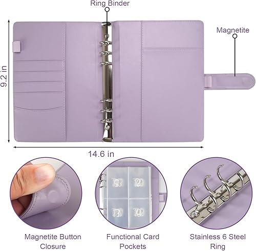 Miniatura 4 de Carpeta de desafíos de ahorro de dinero con 100 sobres, libro de presupuesto con desafío de ahorro de sobres de efectivo, carpeta de desafío de