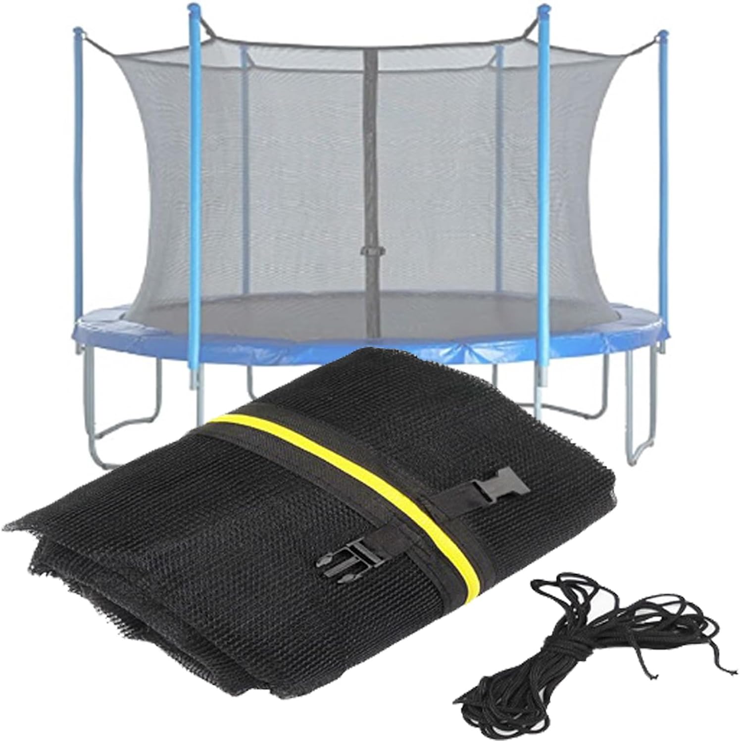 Trampoline Safety Net Nylon Protective Inner Fence Trampoline Accessories Drop-Resistant Anti-UV Replacement Net