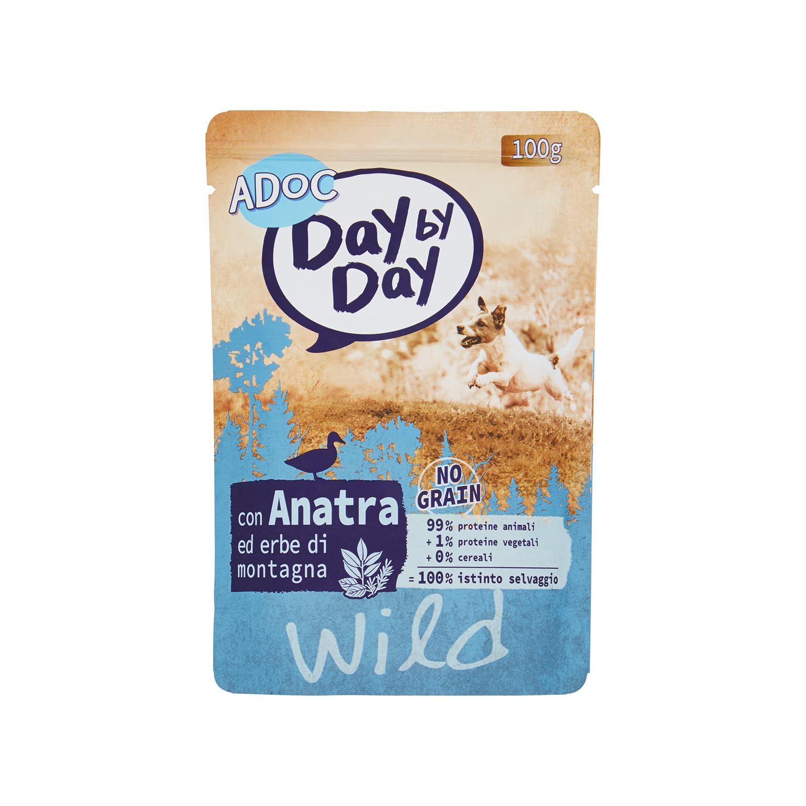 Wild - Cibo Umido per Cani Adulti Anatra ed Erbe di Montagna - 24 x100 g