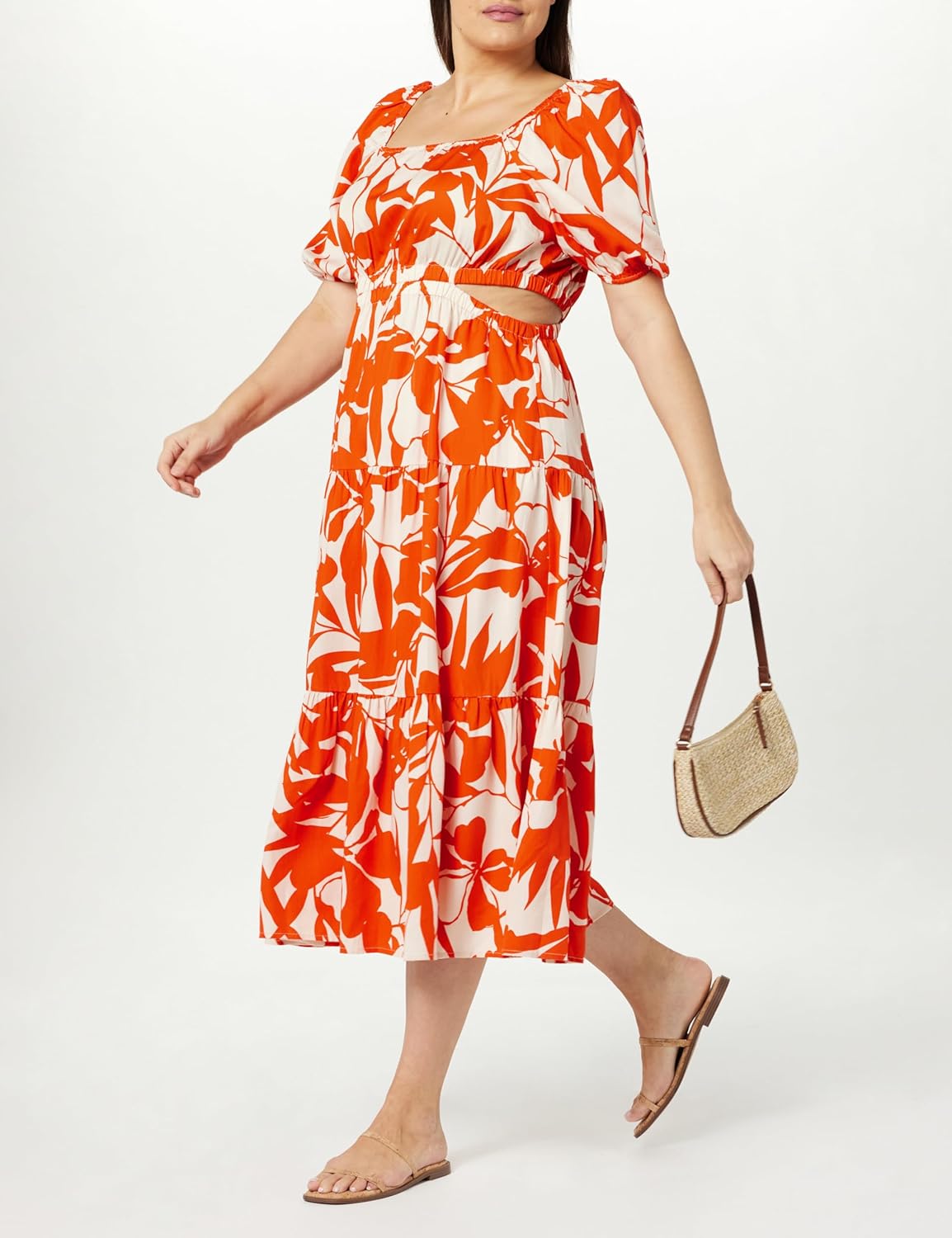 The Drop Womens Anaya Square Neck Cut-Out Tiered Maxi Dress - Image 3