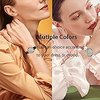 Vista 5 de Miimall Correa de reloj de cuero compatible con Garmin Lily Smartwatch correa, correa de reloj de repuesto de liberación rápida, correa ajustable