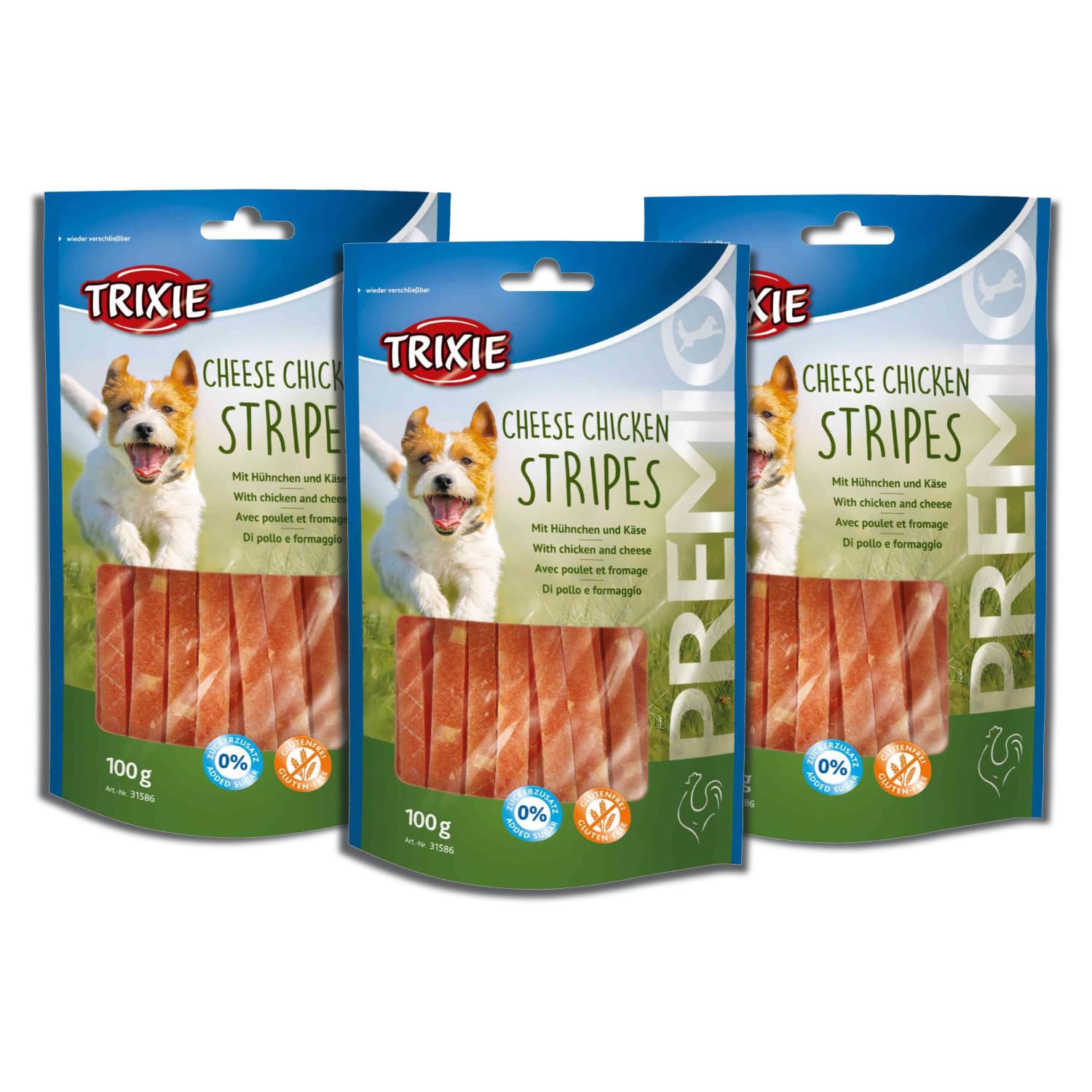 Trixie Premio Dog Treats, Delicious and Rich in Nutrient - Healthy Treats for Dogs, Suitable for All Breeds of Dogs - Pack of 3, (Cheese Chicken Stripes) (B0CZHMHNCK) Amazon Price History, Amazon Price Tracker