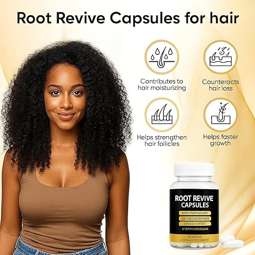 Miniatura 2 de Root Revive Cápsulas para el crecimiento del cabello, nutre el adelgazamiento del cabello y aumenta el grosor del cabello, con extracto de semilla