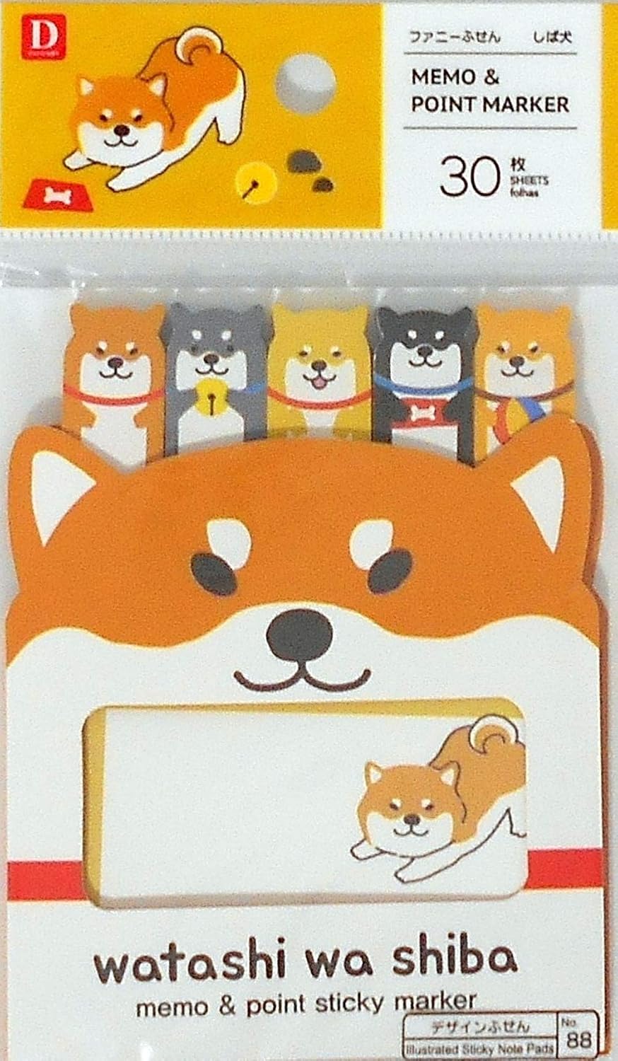 Sticky Note, Shiba Series 30 Pieces