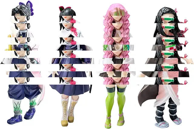 Demon Slayer Figuren Set: 4PCS Nezuko, Kanao, Shinobu, Mitsuri Sammlerstücke