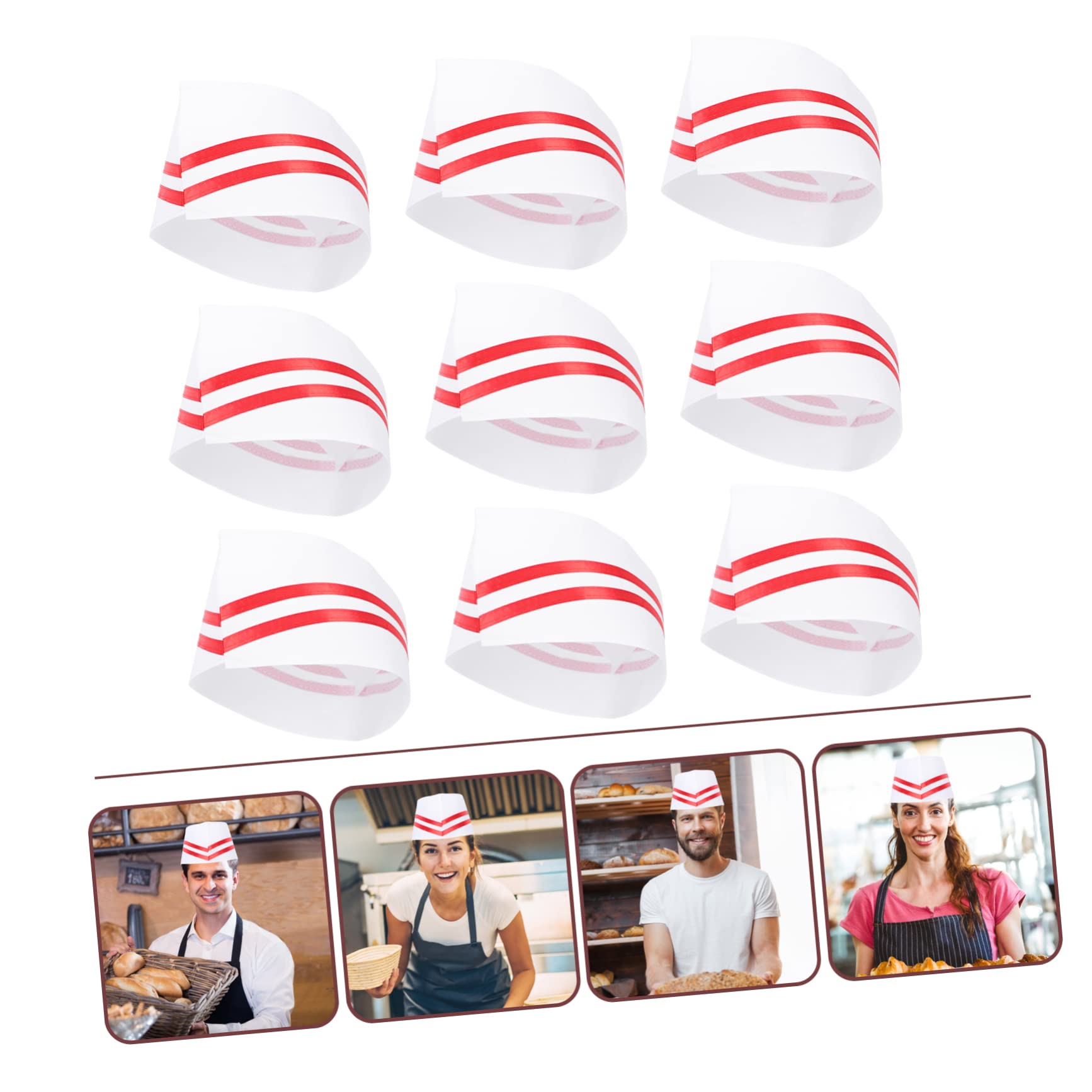 Healvian Gorro De Chef Unisex Sombreros De Cocina Clásicos para Chefs para Restaurantes Y Cafés