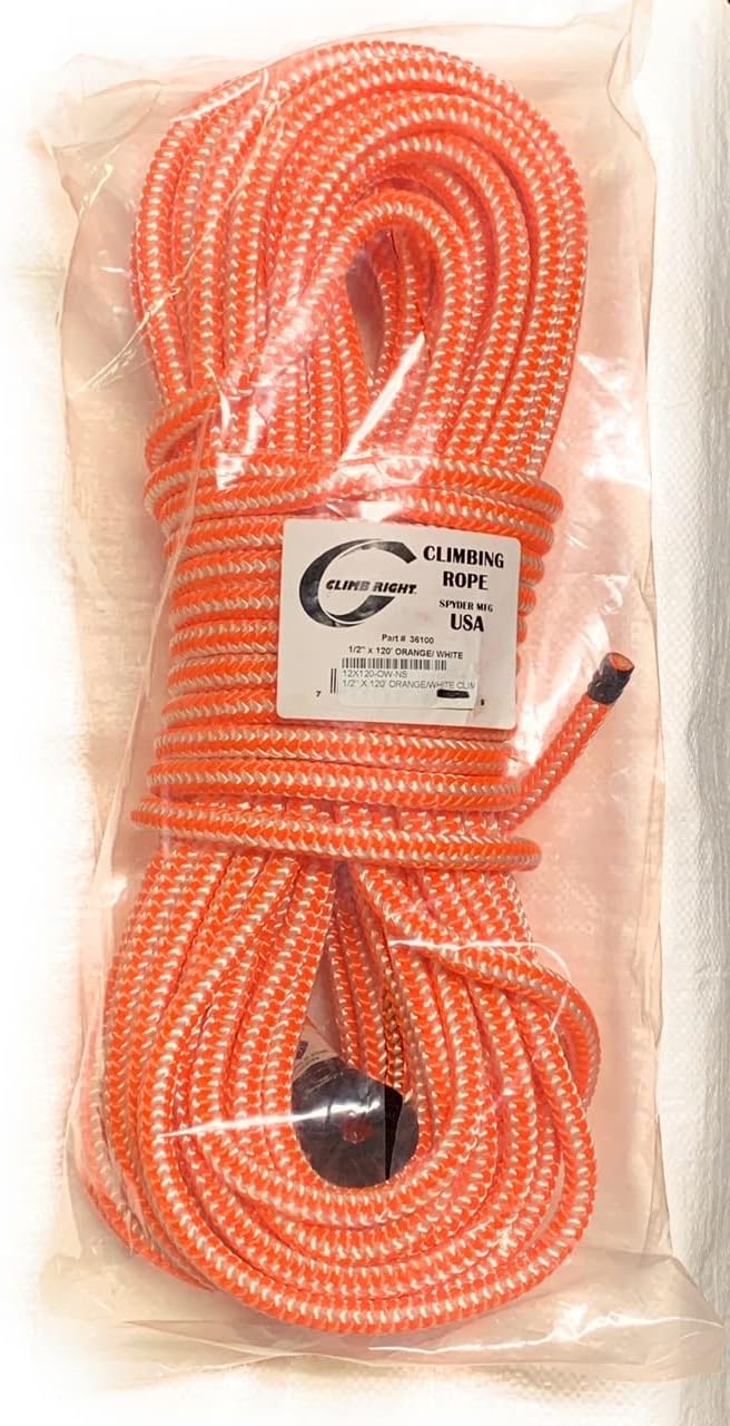Climbing Rope - CLIMBING ROPE ORANGE/WHITE