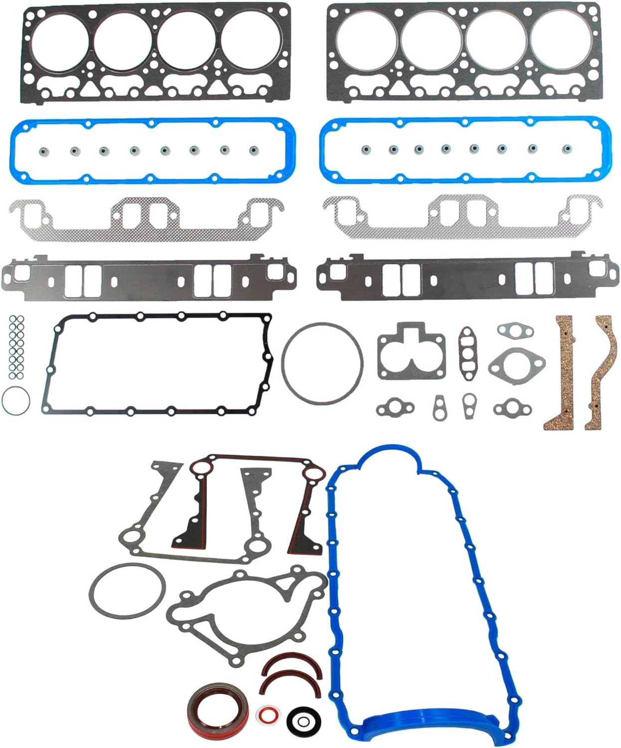 DNJ FGK1142 Full Gasket Set for 1992-1997 Dodge Jeep B250 D150 W250 Dakota Grand Cherokee 5.2L V8 OHV 318cu Naturally Aspirated