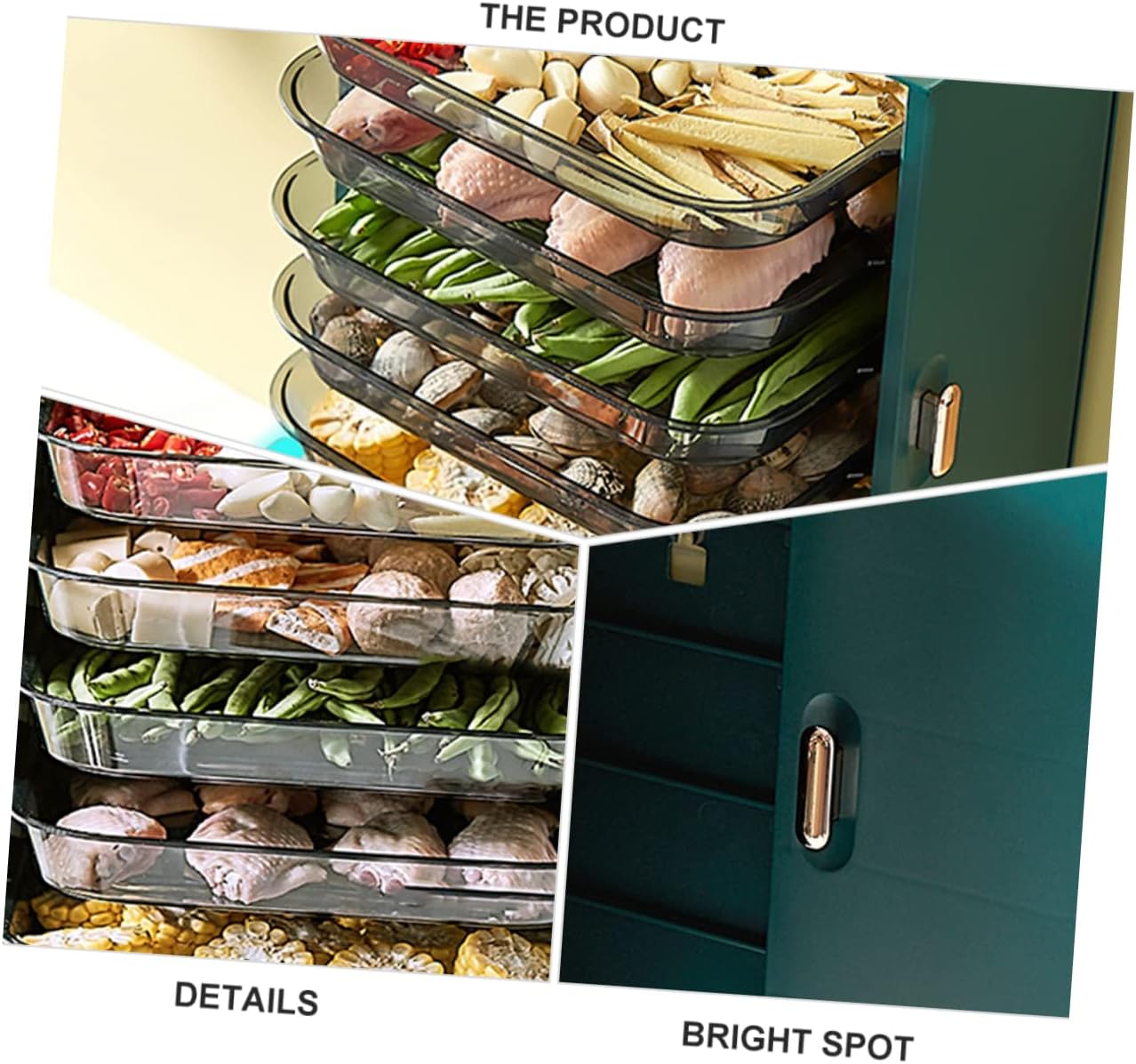 Dish Tray Kitchen Food Storage Shelf Dish Rack Food Rack Multi-functional Kitchen Hotpot
