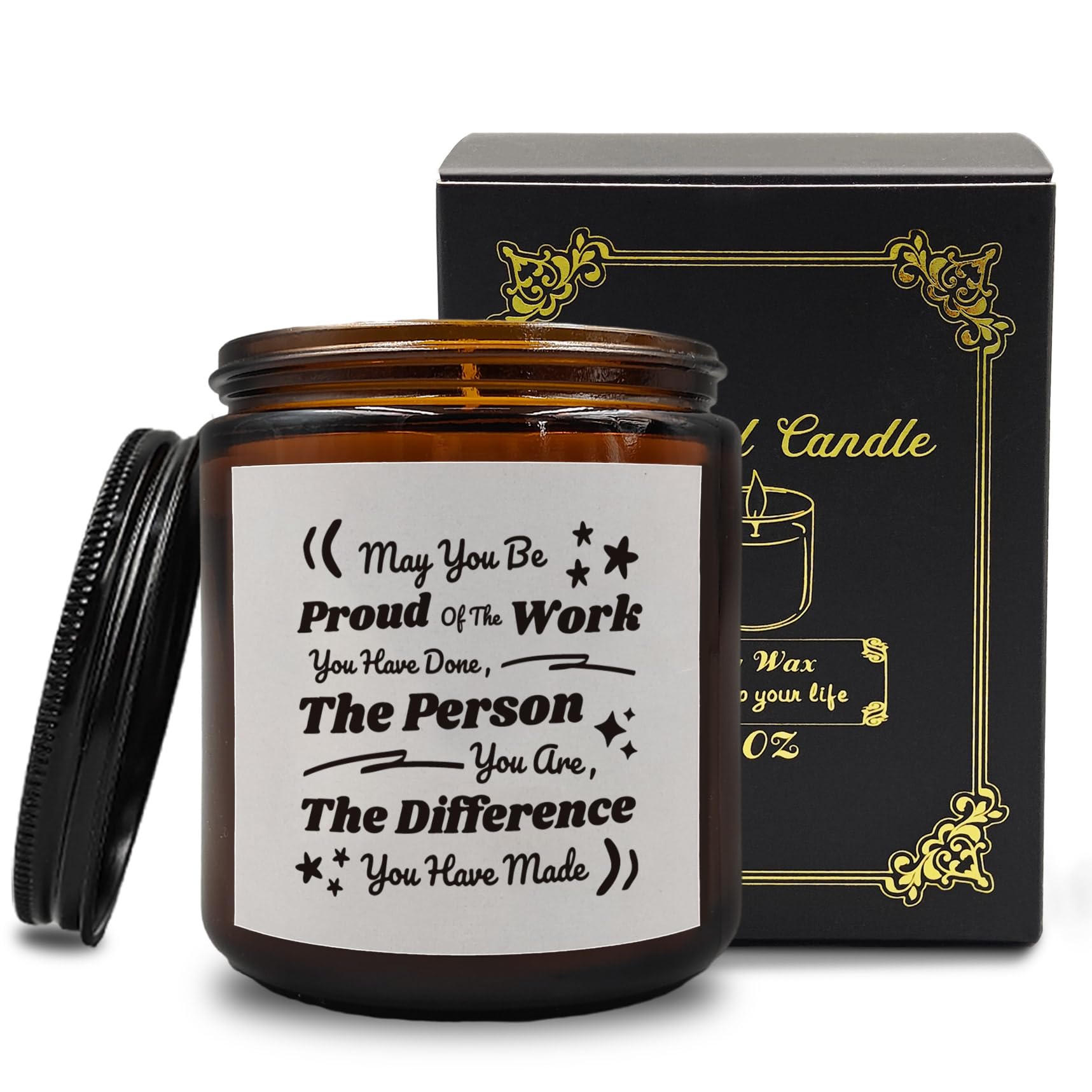 PUHEI May You Be Proud of The Work You Do Candle, Farewell Gifts for Coworkers, Leaving Gifts for Coworker Teacher Boss Best Friend, Retirement Candle Soy Scented Jar Candles