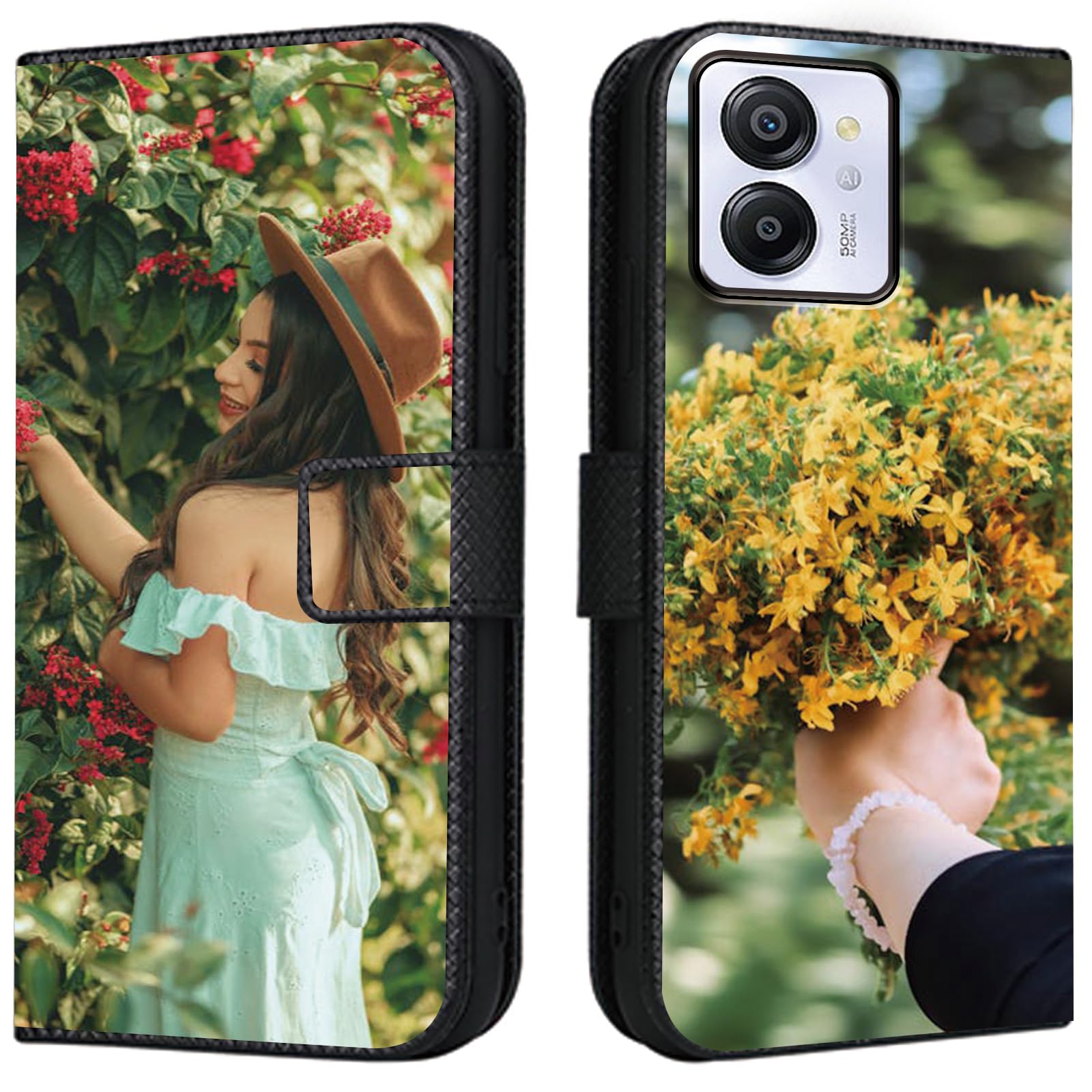 Custodia Personalizzata Con Foto Per Blackview Color 8 – Flip Cover In PU Con Portacarte E Supporto