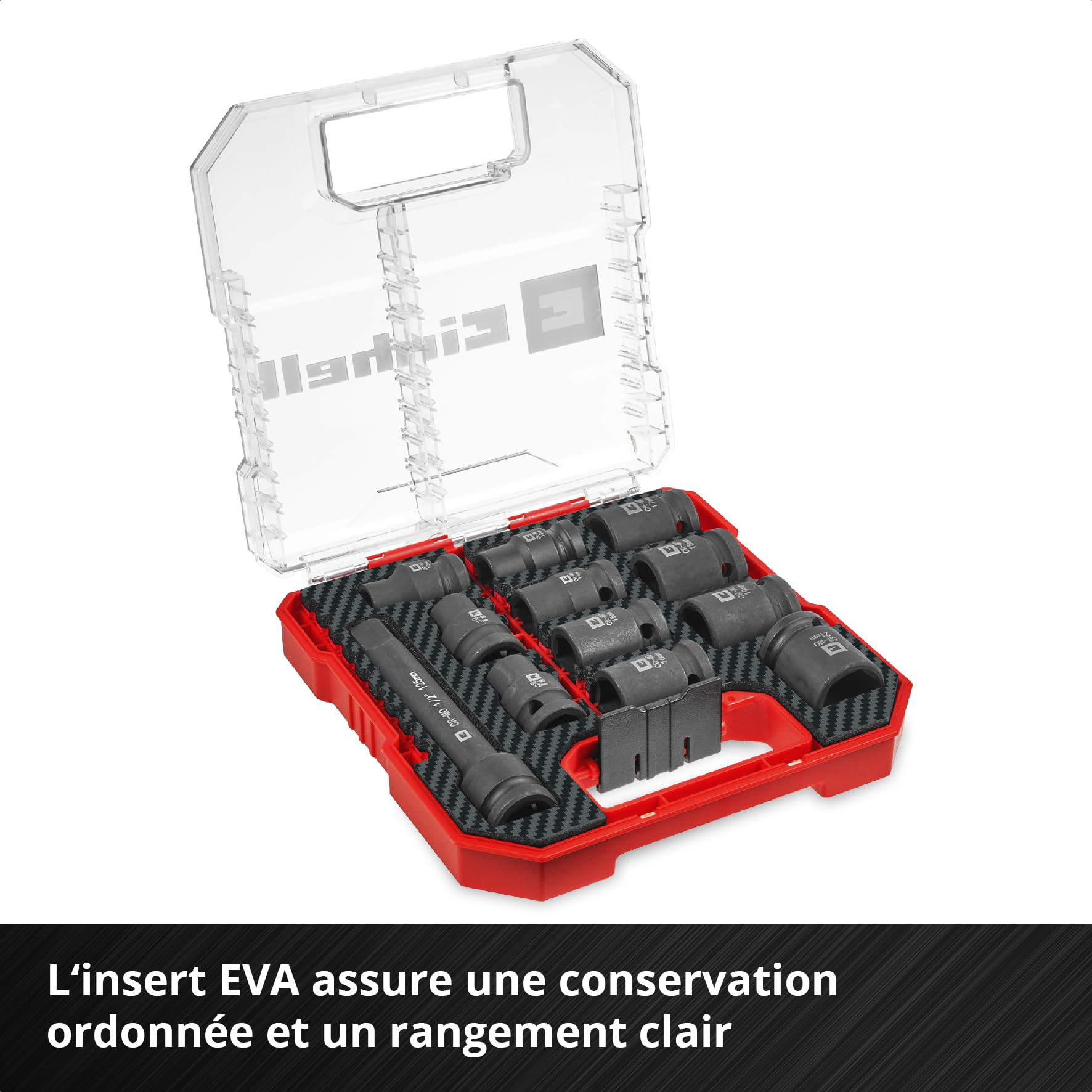 Einhell L-CASE 12 pièces jeu de douilles à impact automobiles