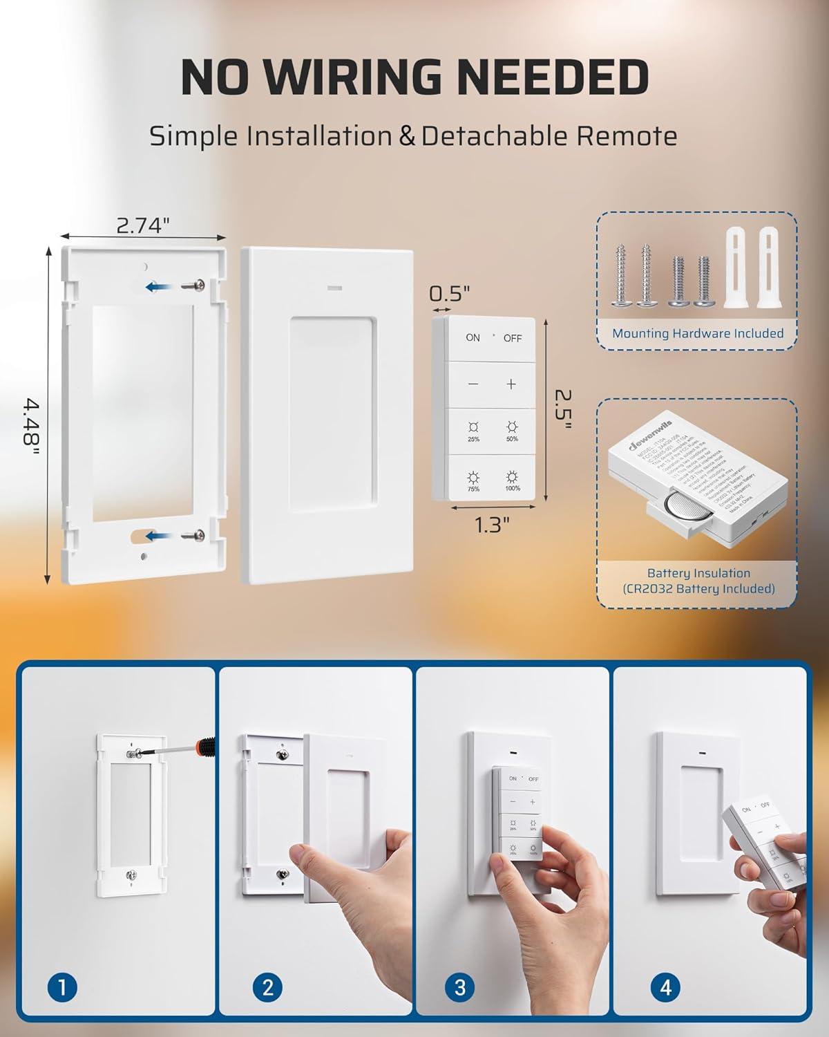 DEWENWILS Remote Control Light Socket