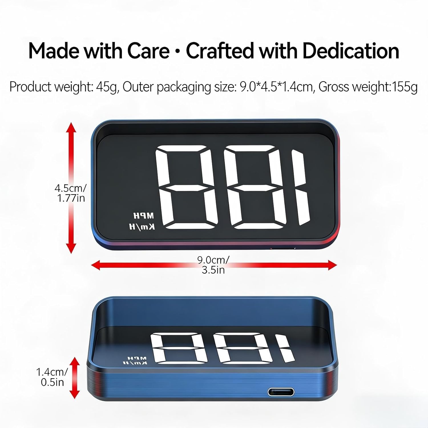 Cars Heads Up Display for Ford Explorer VI 2019-2024,Car HUD Interface Windshield Speedometer Projector,USB Plug & Play Digital Speedometer,A/Green-MPH