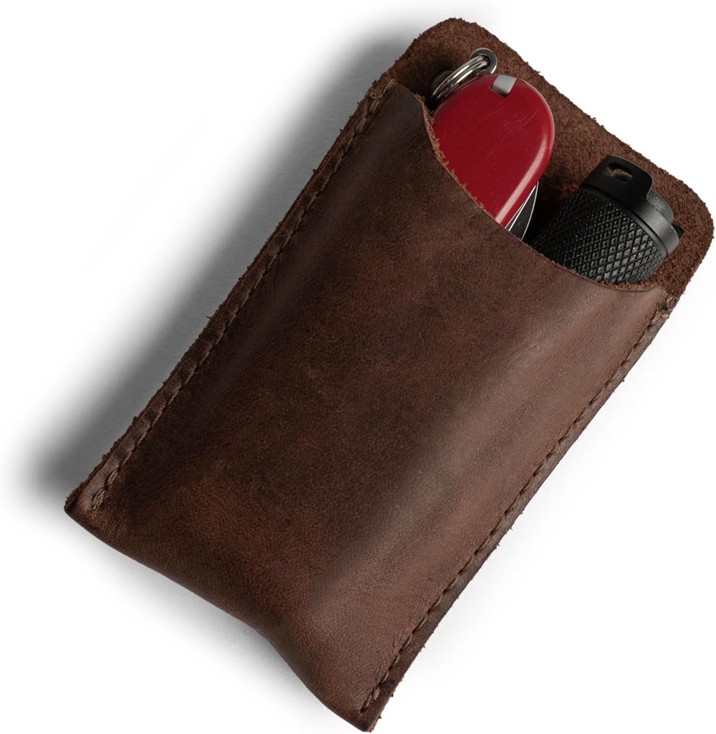 Hide & Drink, EDC Pocket Slip, Multitool Sleeve & Pen Holder for Everyday Use, Camping Accessories, Small Tool Organizer, Full Grain Leather, Handmade - Image 3