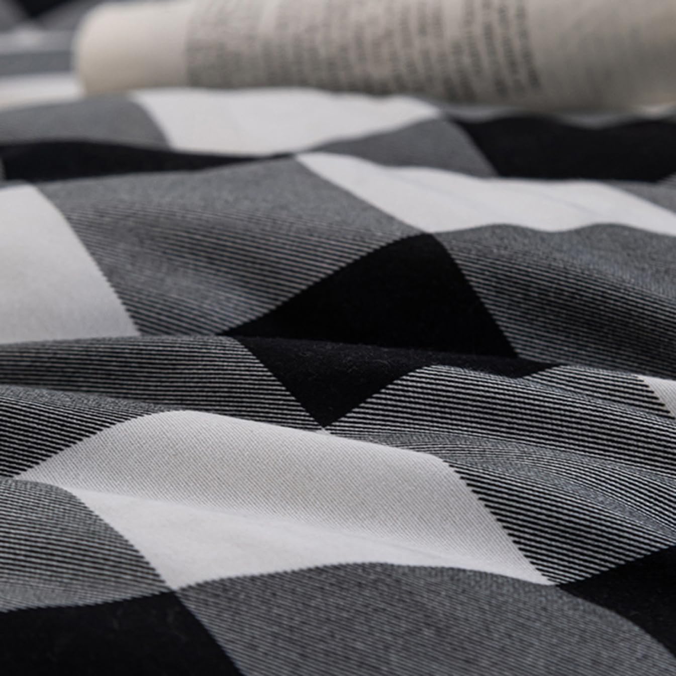 春夏 布団 洗える チェック柄 清潔 キルト ブランケット 1点セット キッズ 羽毛布団 (ライトブルー シングル 150 x 20