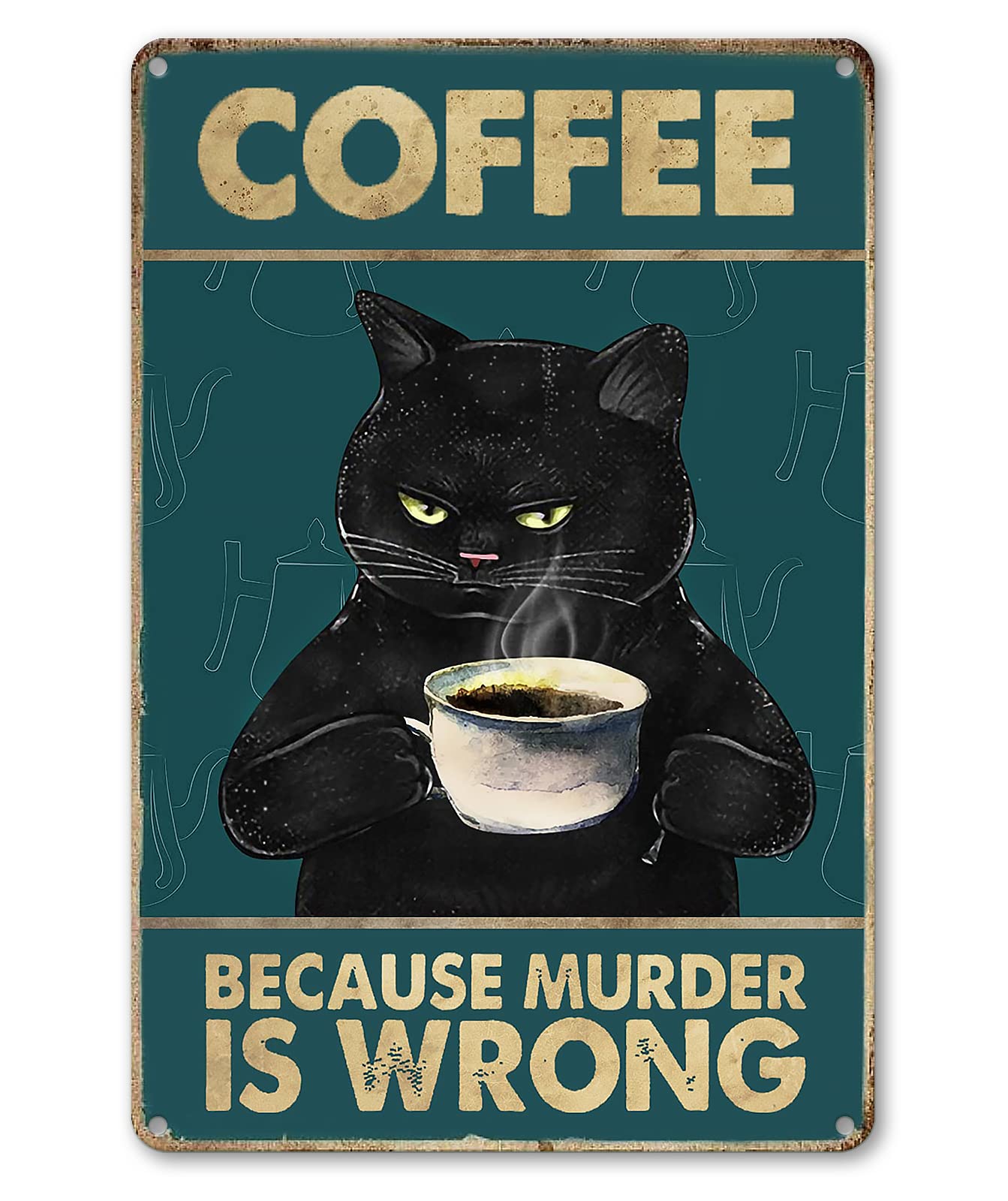 Targa In Metallo Vintage 20x30 Cm - Scritta 'Reading Because Murder Is Wrong' - Decorazione Da Parete Per Bar, Garage, Casa