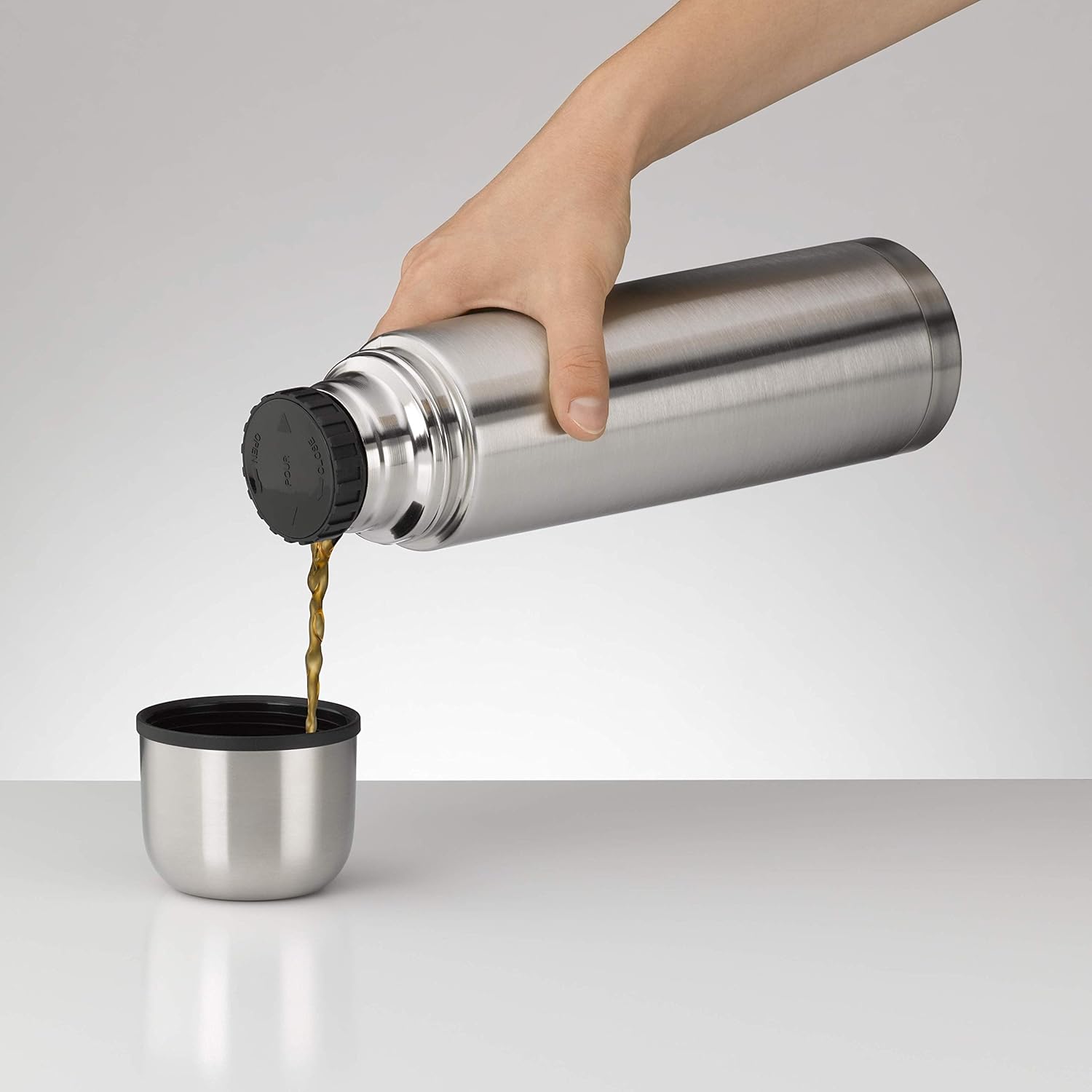 Alfi isoTherm Eco Insulated Thermos Flask 1.0 L Matted Stainless Steel