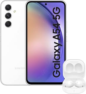 Samsung Galaxy A54 5G Mobile Phone 6.4 Inch Super AMOLED FHD+ screen 256GB Awesome White 3Y Extended Manufacturer Warranty with Buds2 White