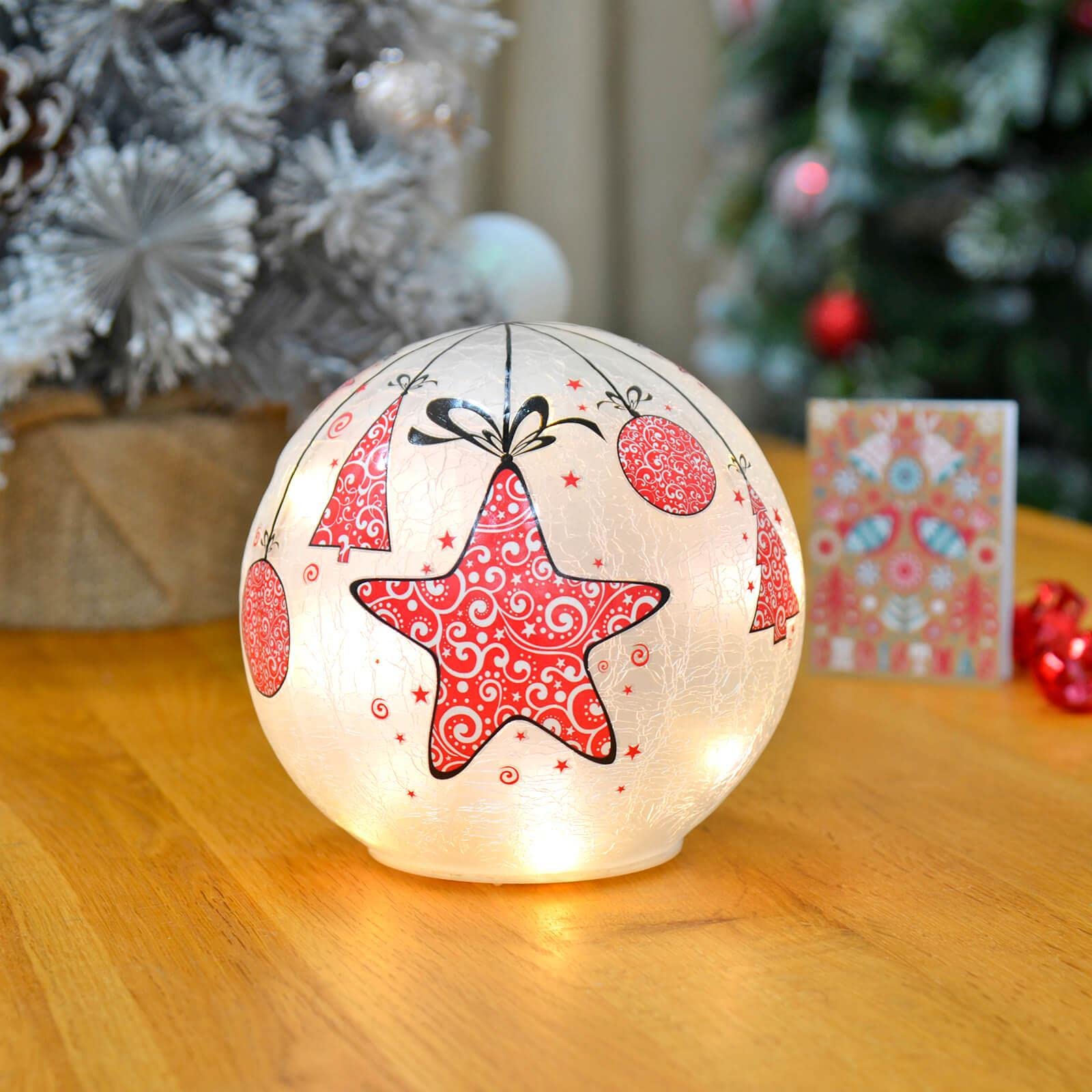 Mr Crimbo 15cm Crackle Ball - Star Design