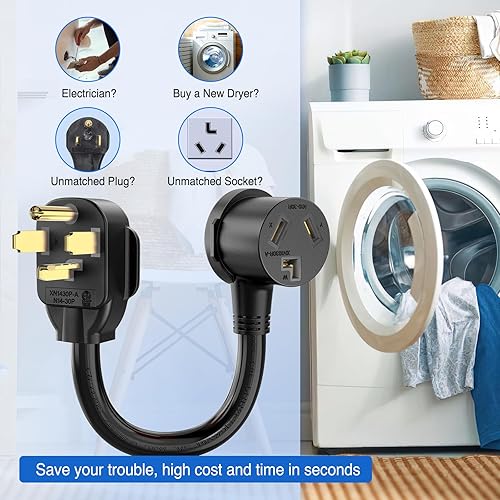 Miniatura 165 de Nilight Cable adaptador de cargador EV de 50 amperios a 50 amperios de 4 clavijas de cobre puro 250 V para soldador, conversión de enchufe Enchufe