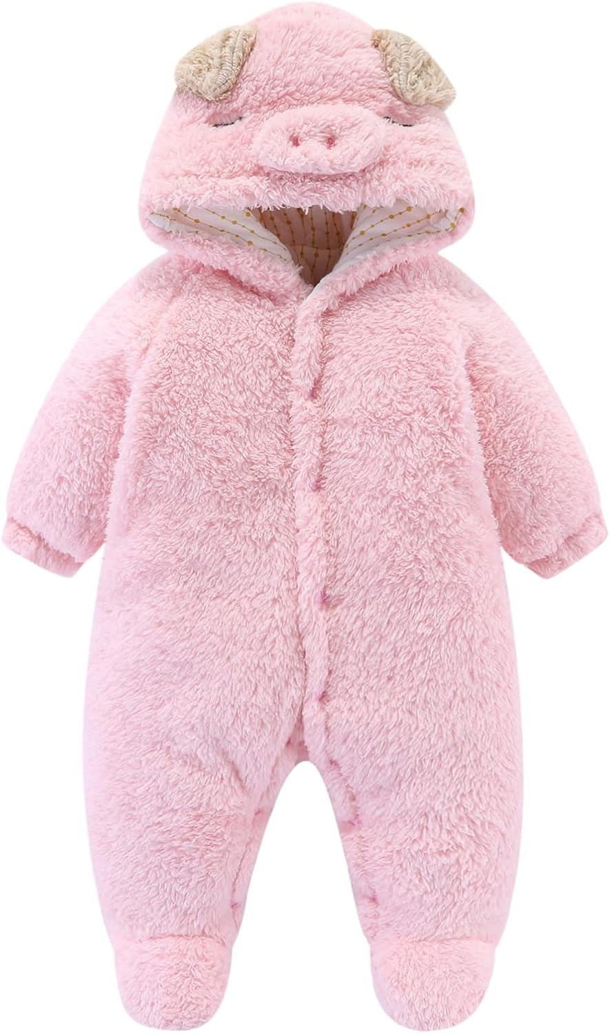 Gaorui Newborn Baby Jumpsuit Outfit Hoody Coat Winter Infant Rompers Toddler Clothing Bodysuit Cartoon