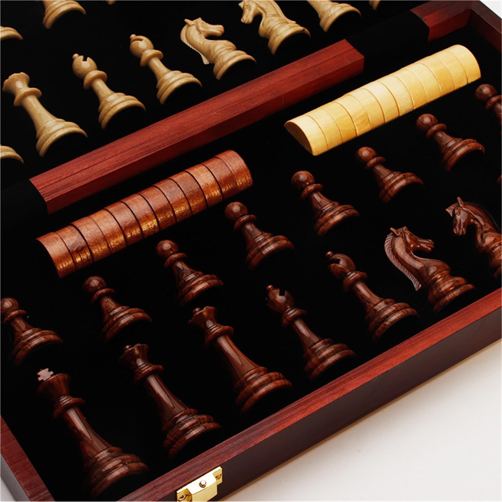 Grand Jeu d'échecs Pliant 2 en 1 Imitation Acrylique échecs