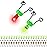 OHOH LED Night Fishing Rod Bite Bait Alarm Light with Twin Bells Ring Fishing Bite Alarm Indicator (20 Red Lights and 20 Green Lights)