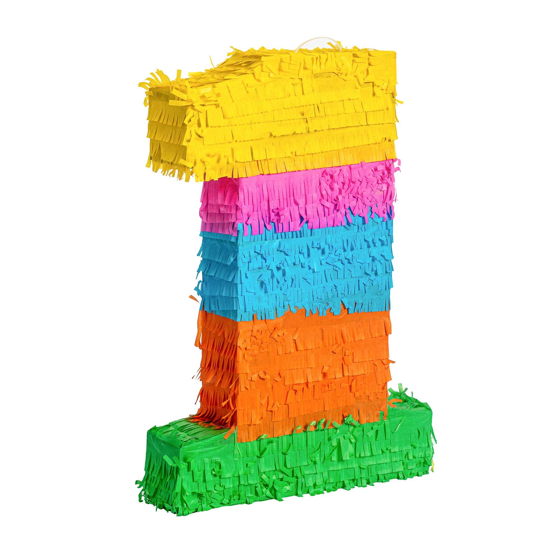 Fax Potato Number 1 Cardboard Pinata - Fill Your Own Kids Large Party Accessory Decoration - W35cm x D7.5cm x H50cm