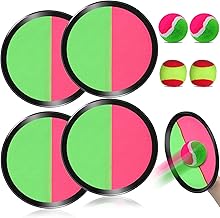 Ulikey Toss and Catch Ball Game, Waterproof Velcro Ball Game with 4 Paddles and 4 Balls, Outdoor Sports Toss and Catch Game for Adults and Kids