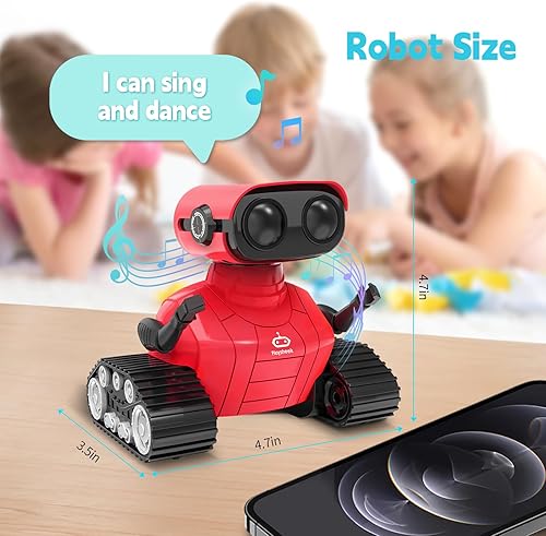 Miniatura 5 de Robot Toys - Robot de control remoto, recargable emo, robot con demostración automática para niños, robot RC para niños, robot inteligente, regalo