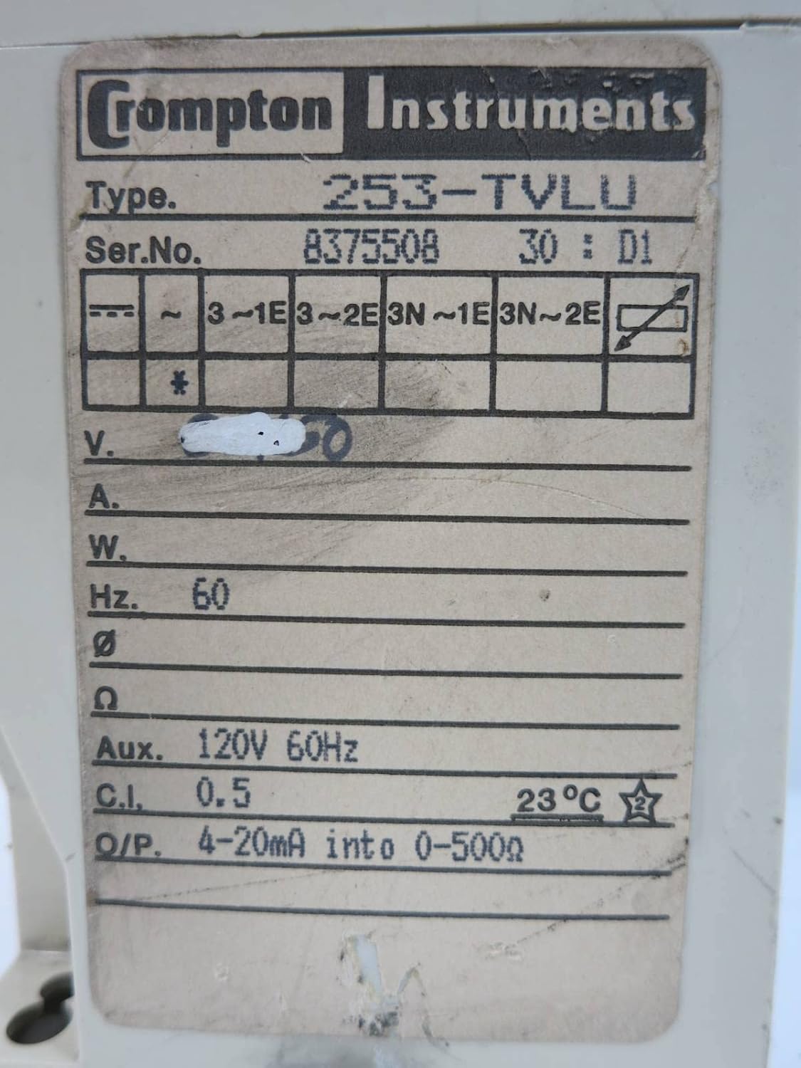 253-TVLU AC Transducer Relay 253-TVLU-PZHGC6DG