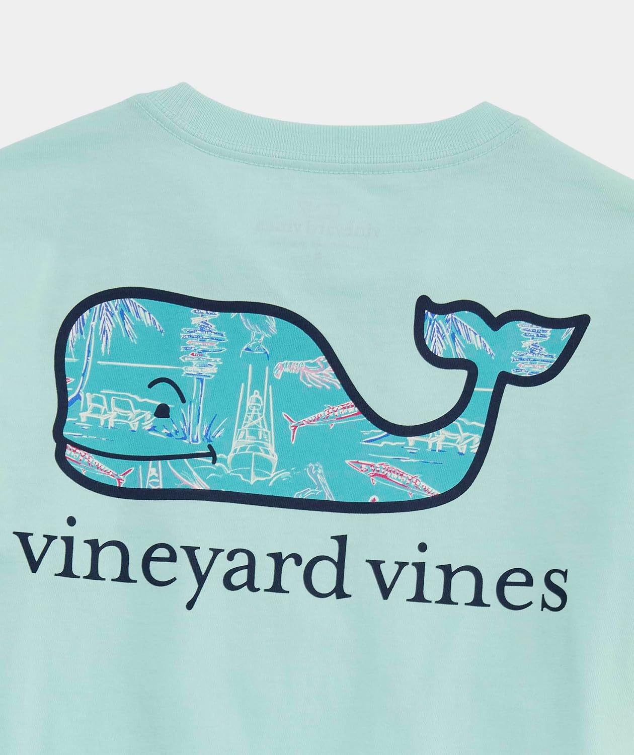 Vineyard Vines Boys' Boys' Keys Scenic Whale Fill Long-Sleeve Pocket Tee