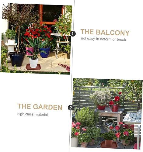 Miniatura 2 de Happyyami 30 Pcs Rectangular Tray Pot Planter Trays Plant Drip Tray Flower Pot Accessory Plant Pot Base Plate Clear Plant Saucer Saucer Garden Pot