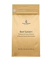 Vista 5 de Pure Original Ingredients Gelatina de ternera (4 lb) Gelatina de carne bovina, espesante, sopas y salsas
