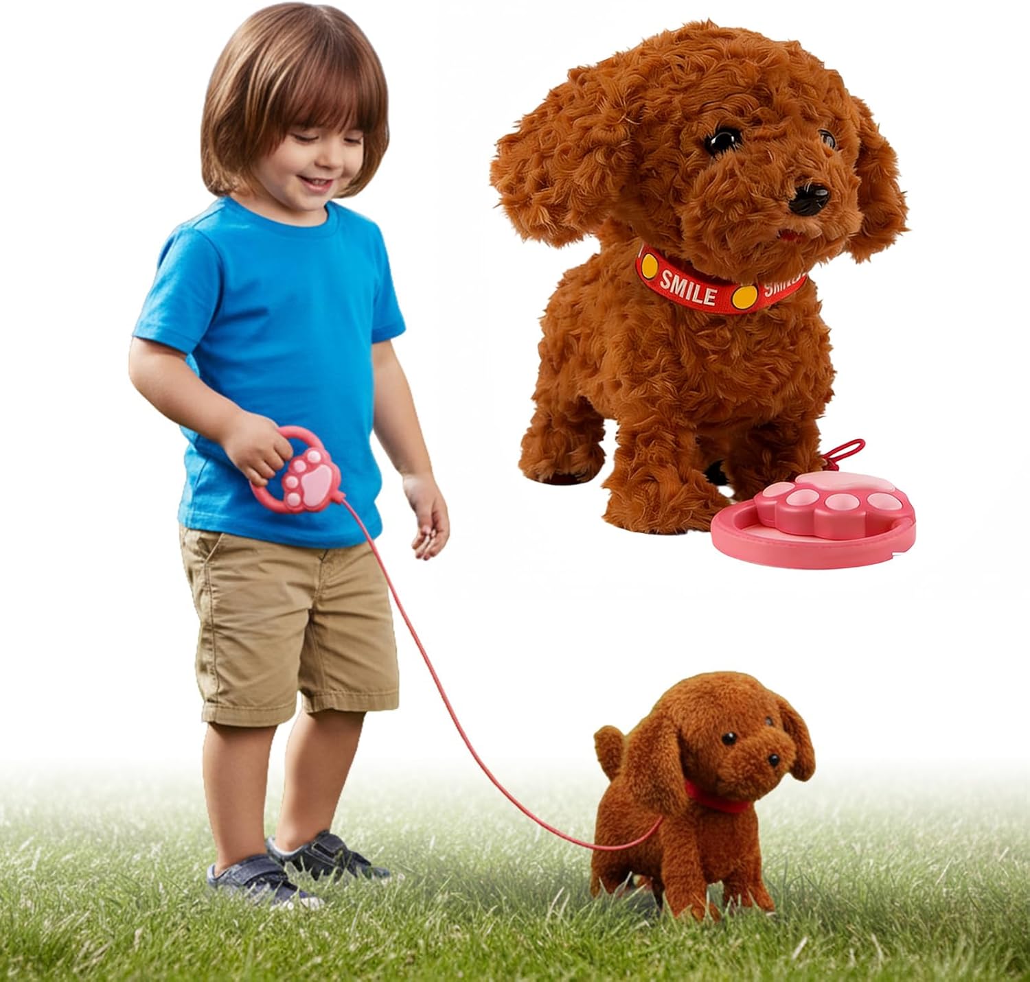 Dog Robot Dog, Robot Dogs Realistic, Battery Powered Puppy, Soft Cuddly Electric Dogs for That Walks Barks and Learns to Talk Encouraging Emotional Bonding and Safe Play Talking Pet