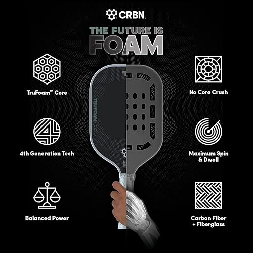 Vista 3 de CRBN Pickleball - TruFoam Genesis - Carbon Fiber Pickleball Paddle - First-Ever 100% Foam Core Performance Paddle