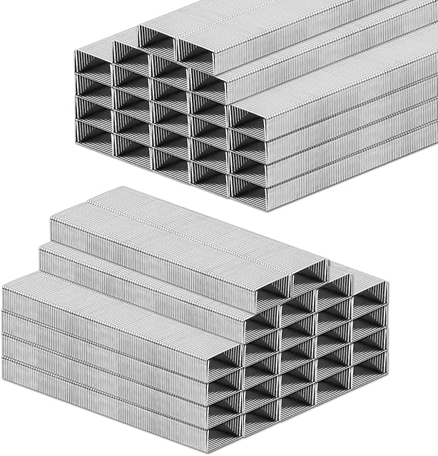JIKIOU 10000 Staples, 6 mm Standard Staples, 100/Strip, 25 Sheets Capacity(24/6), Jam Free Staples for Stapler Heavy Duty, Perfect for Home Office Supplies & Desktop
