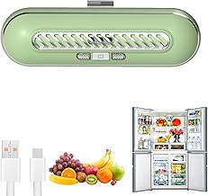 KüHlschrank Deodorierer,wiederaufladbarer Geruchsneutralisierer Ozongenerator 3 Modi Elektrischer Luftreiniger,Kabellos,Kein Filterwechsel Erforderlich,für kühlschrank Zuhause Auto (Grün)