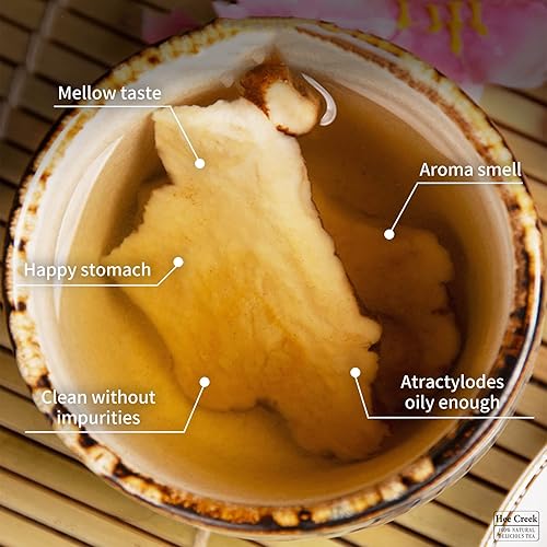 Miniatura 4 de Hee Creek Atractylodes Bai Zhu10.58/10.58 oz Rebanadas de corte premium Bai Zhu Atractylodes Té de rizoma Atractylodis Macrocepgalae Hierbas secas