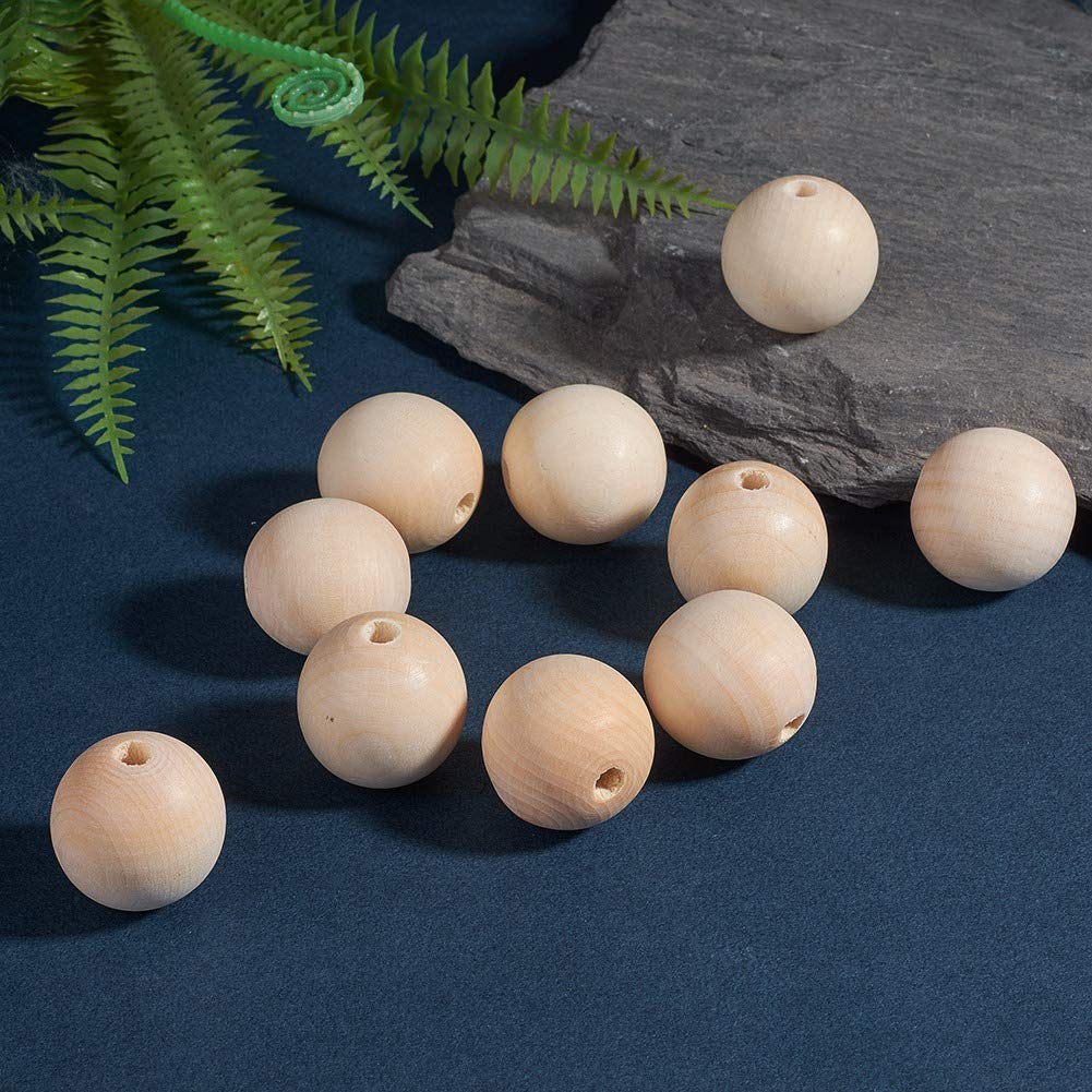 Lot De 100 Perles En Bois Anciennes Olive Marron - Fabrication Française Régionale, Occasion
