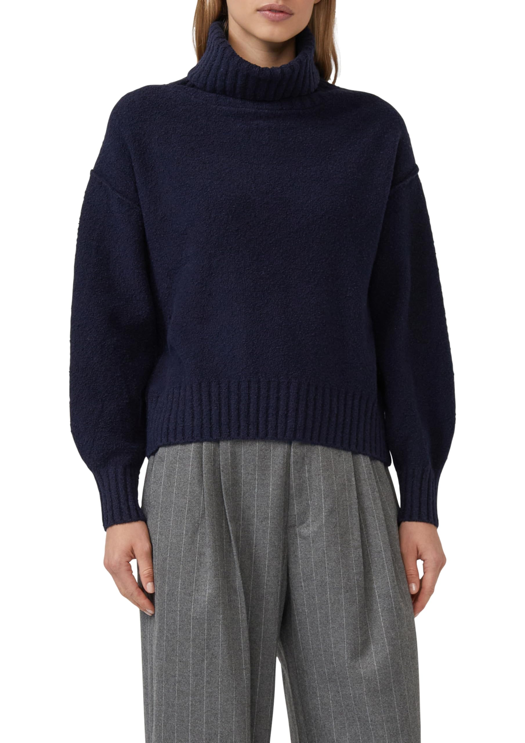 s.Oliver Kuscheliger Strickpullover mit breitem Rollkragen