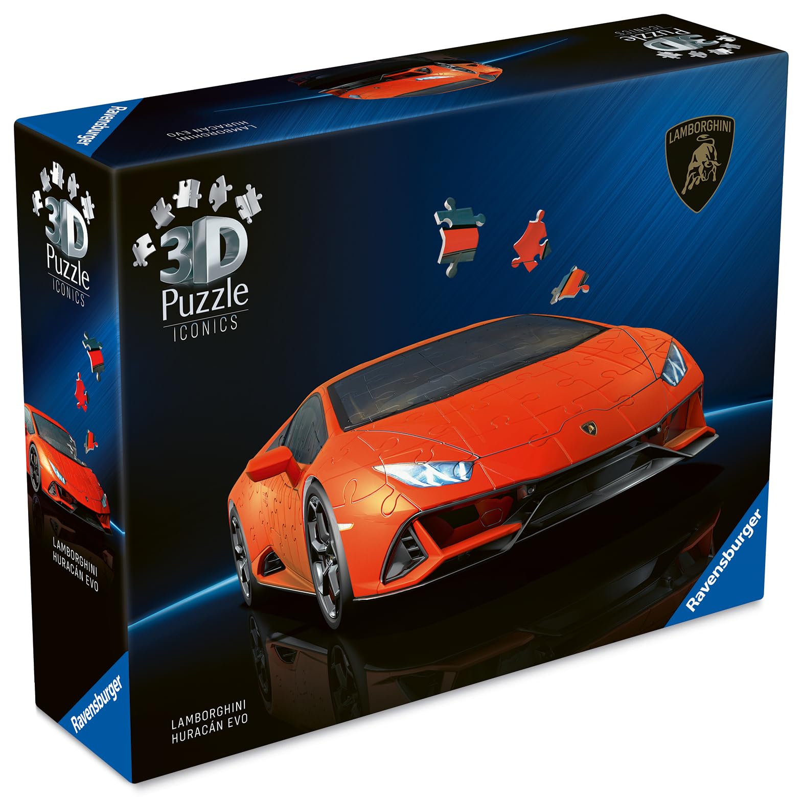 Ravensburger - Puzzle 3d Lamborghini Huracán EVO | Modellismo Da Costruire Adulti | 163 Pezzi | Regalo Bambino 8 Anni e Più | Regalo Adulti | Idee Regalo