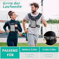 PORTHOLIC Futó Mellény Telefontartóval, Fekete Reflektoros Sportmellény Mobiltelefonhoz, Kocogás Futás Öv L Méret 6