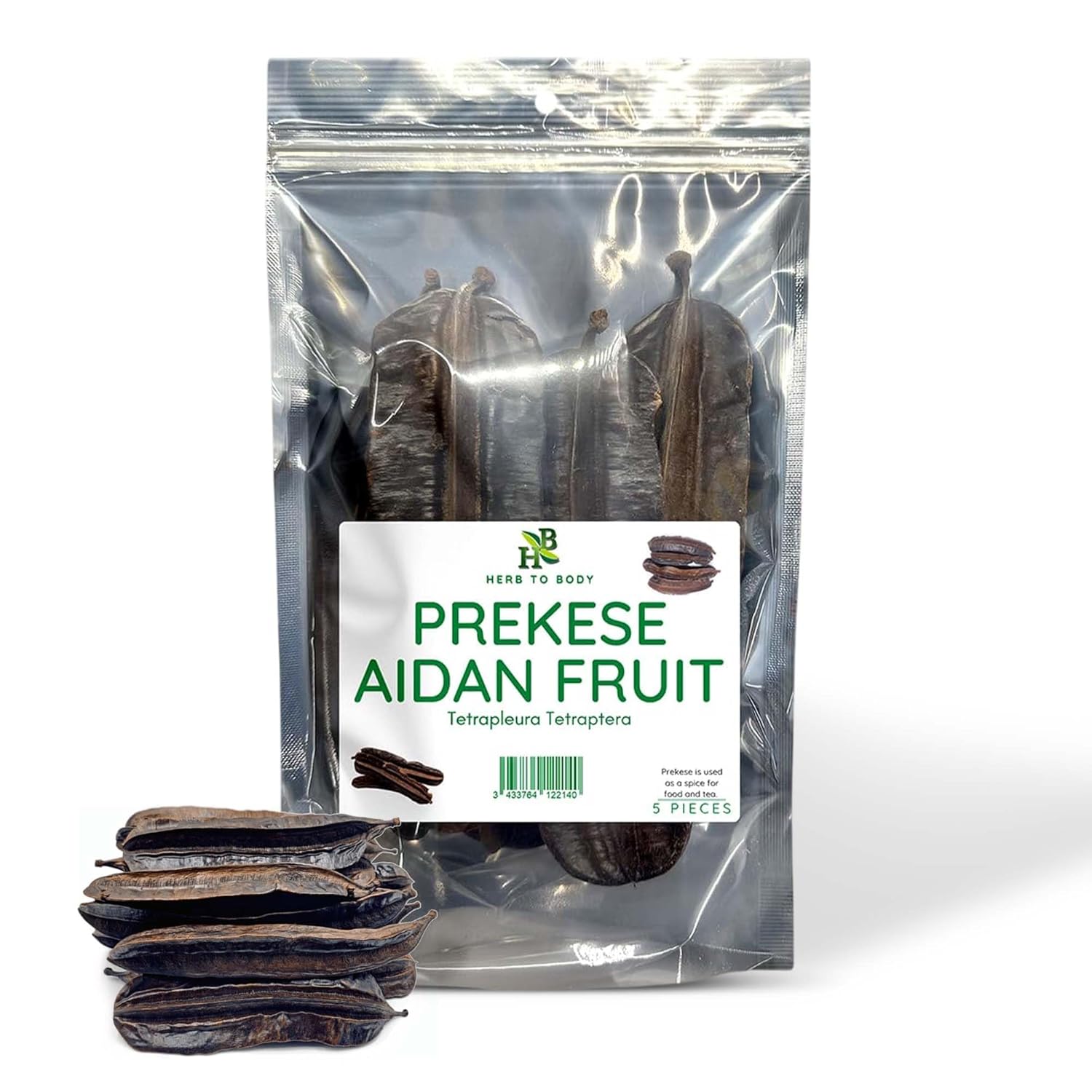 Prekese Aidan Fruit Organic - 5 Whole Pods, Tetrapleura Tetraptera